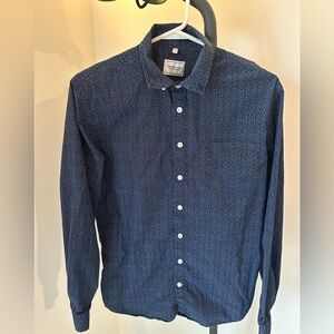 Frank & Oak Blue Casual Button Down Shirt
